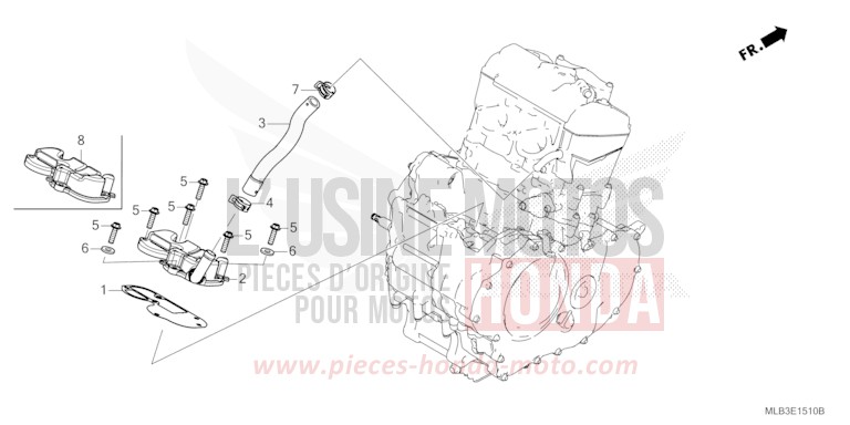 COUVERCLE DE RENIFLARD de Hornet 750 WOLF SILVER METALLIC (NHD19) de 2026